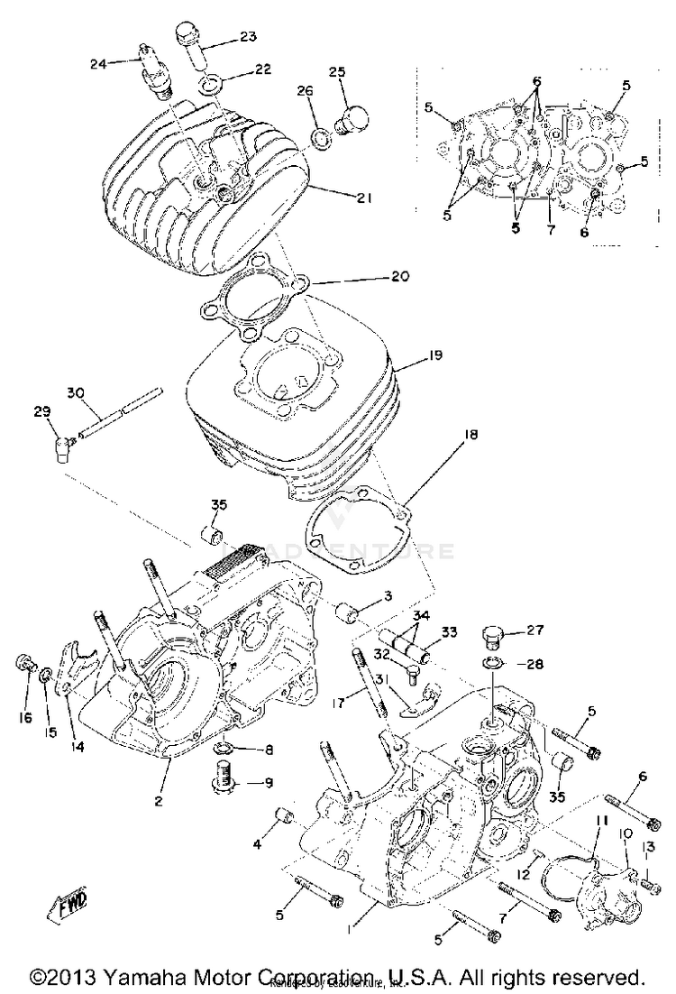 Crankcase - Cylinder Schematic