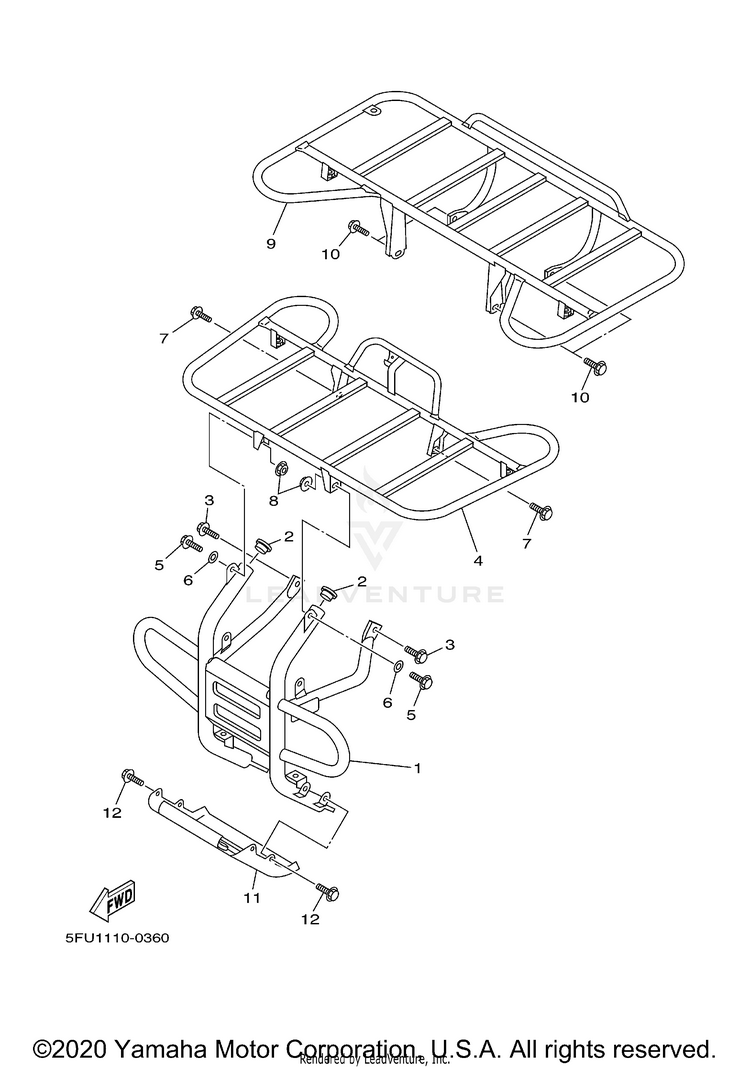 Guard BIG BEAR 2WD YFM400H - YFM400HN - 2001 Schematic
