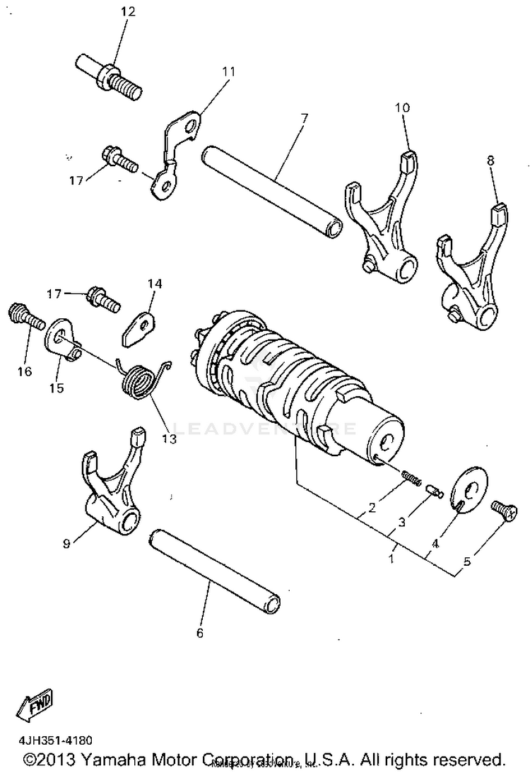 Shift Cam Shift Fork Schematic