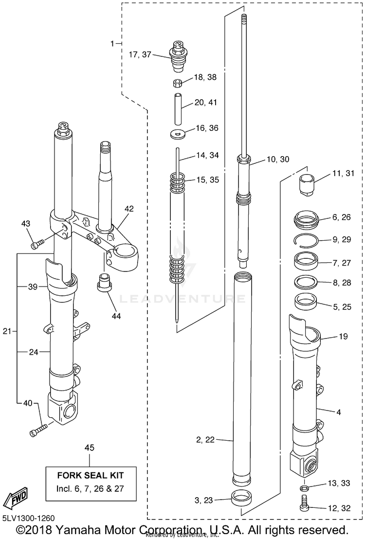 Front Fork Schematic
