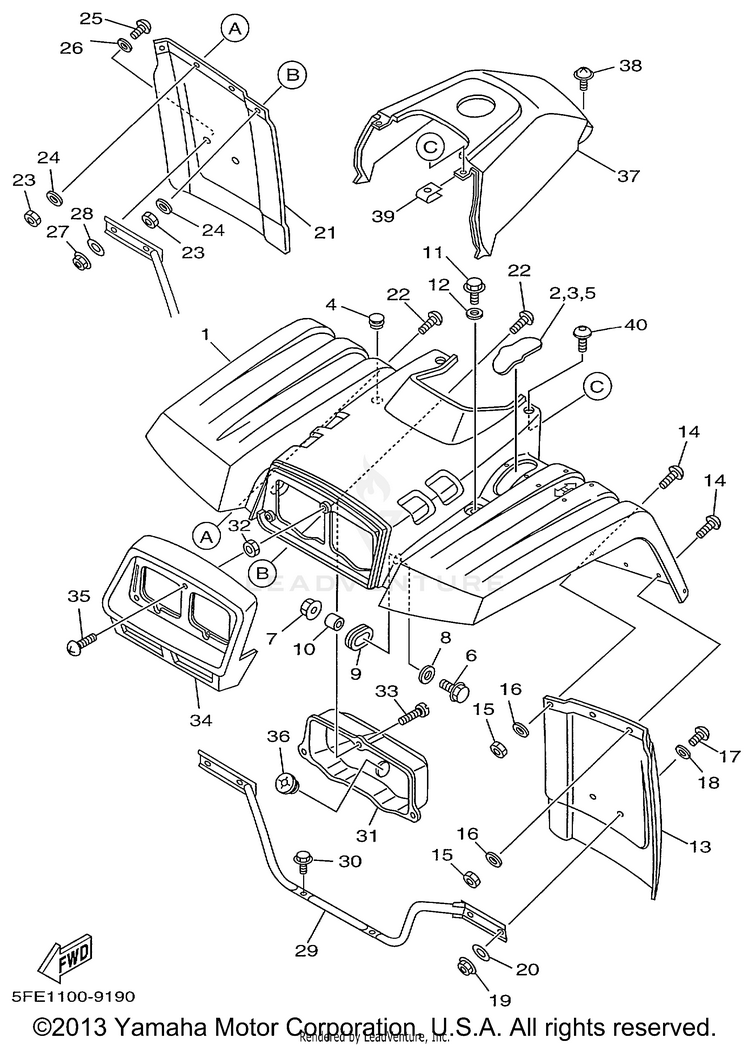 Front Fender Schematic