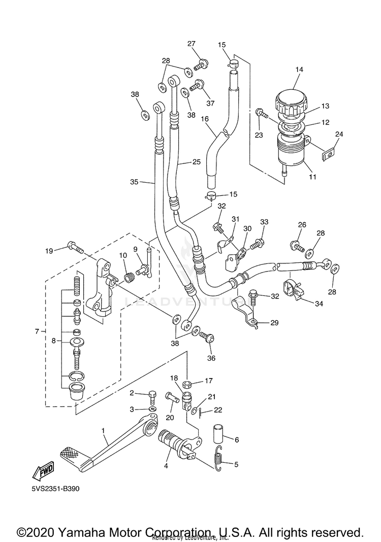 Rear Master Cylinder Schematic