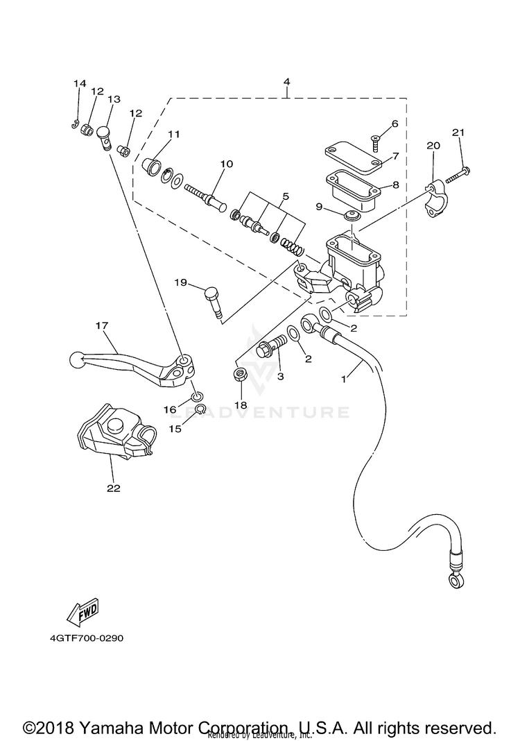 Front Master Cylinder Schematic