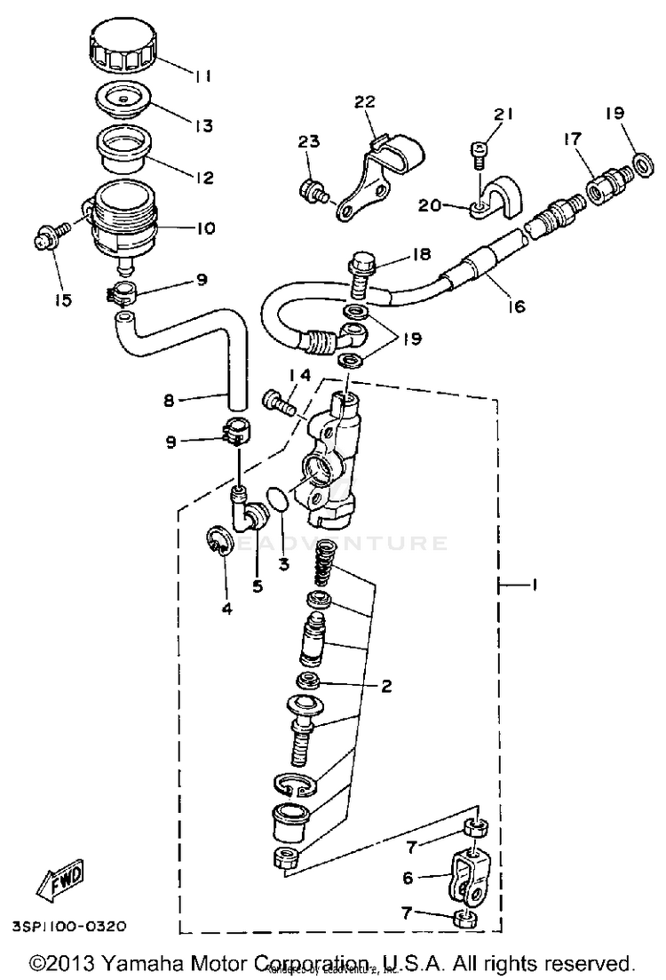 Rear Master Cylinder Schematic