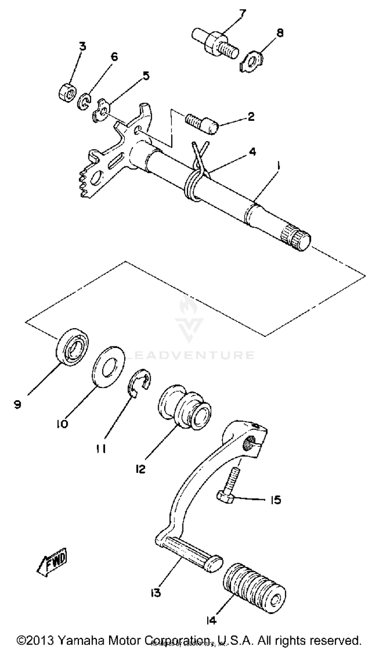 Shift Shaft - Pedal Schematic