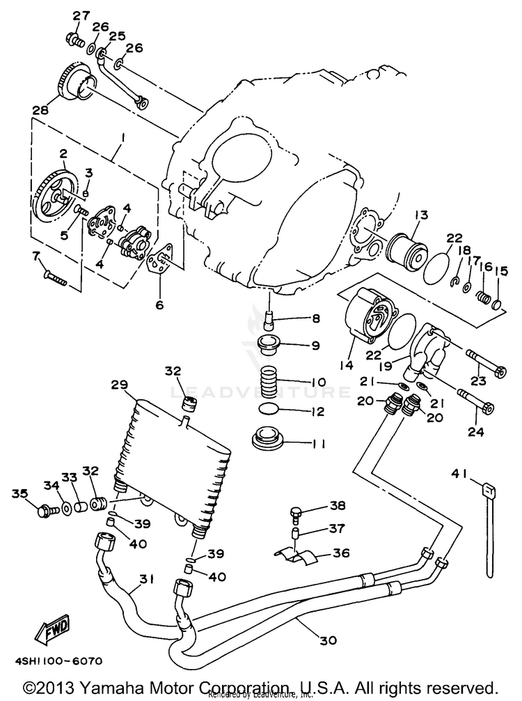 Oil Pump KODIAK 4WD - YFM400FWH - 1996 Schematic