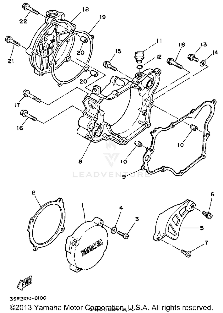 Crankcase Cover 1 Schematic