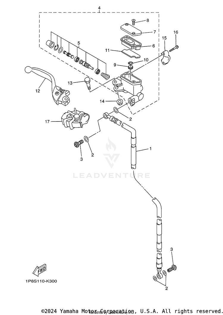 Front Master Cylinder Schematic