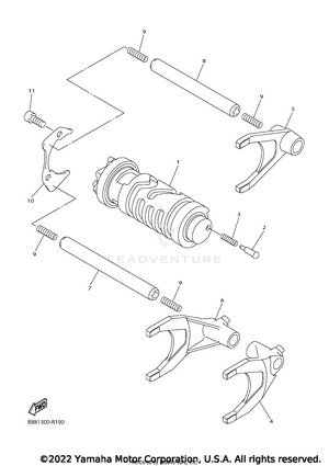 Shift Cam Fork Schematic