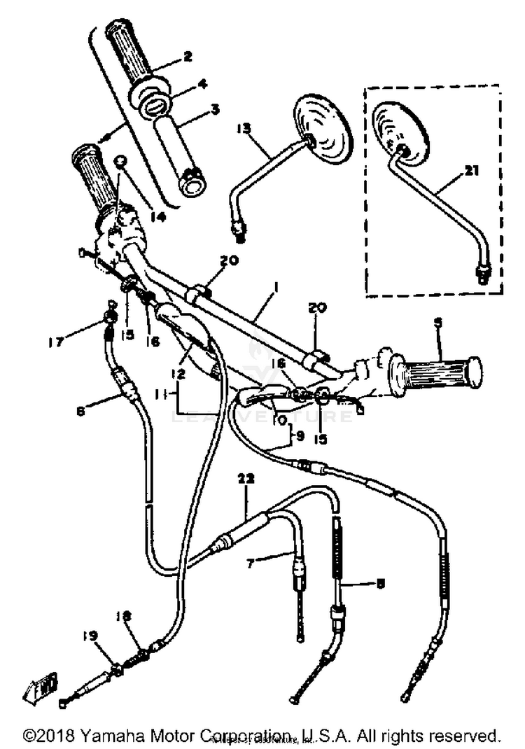 Steering Handle - Cable Schematic