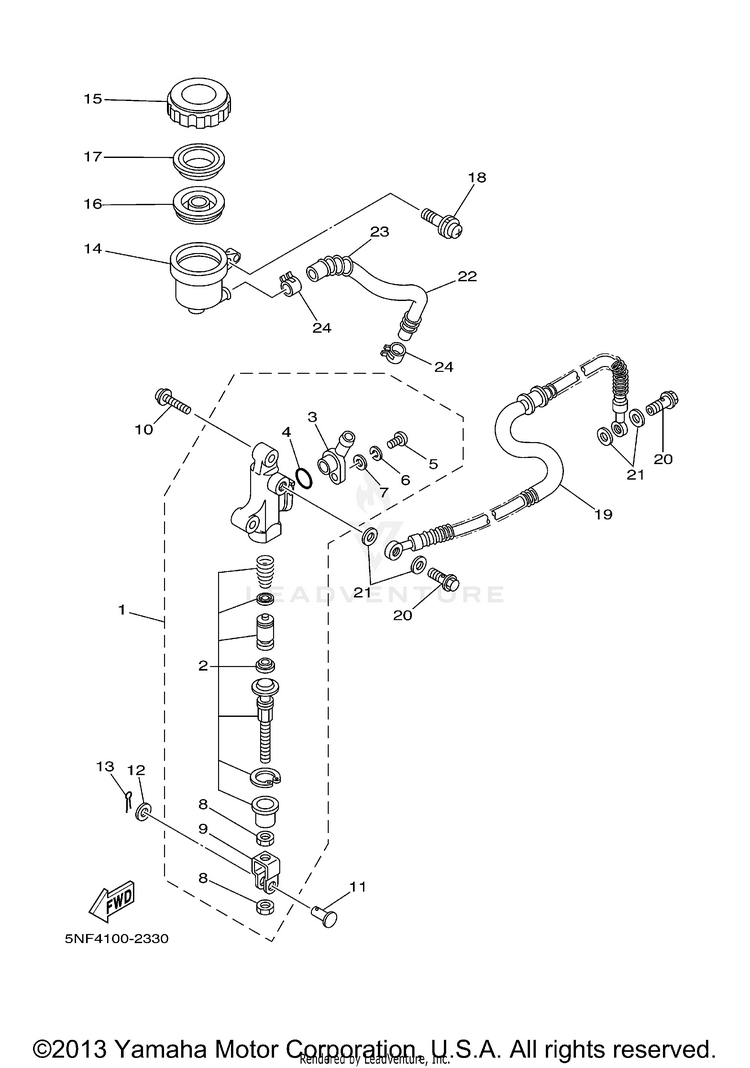 Rear Master Cylinder Schematic