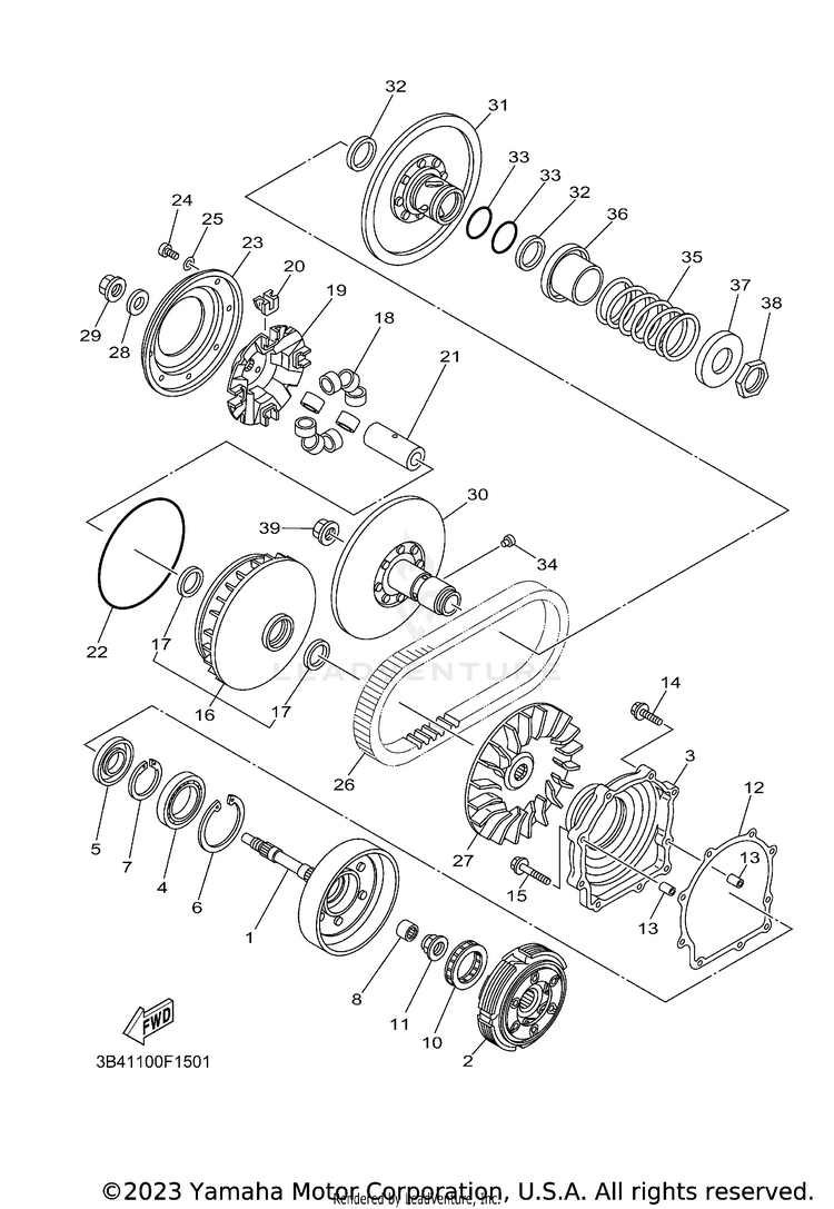 Clutch 700 FI  EPS 4WD SPECIAL EDITION - YFM7FGPSEZ - 2010 Schematic