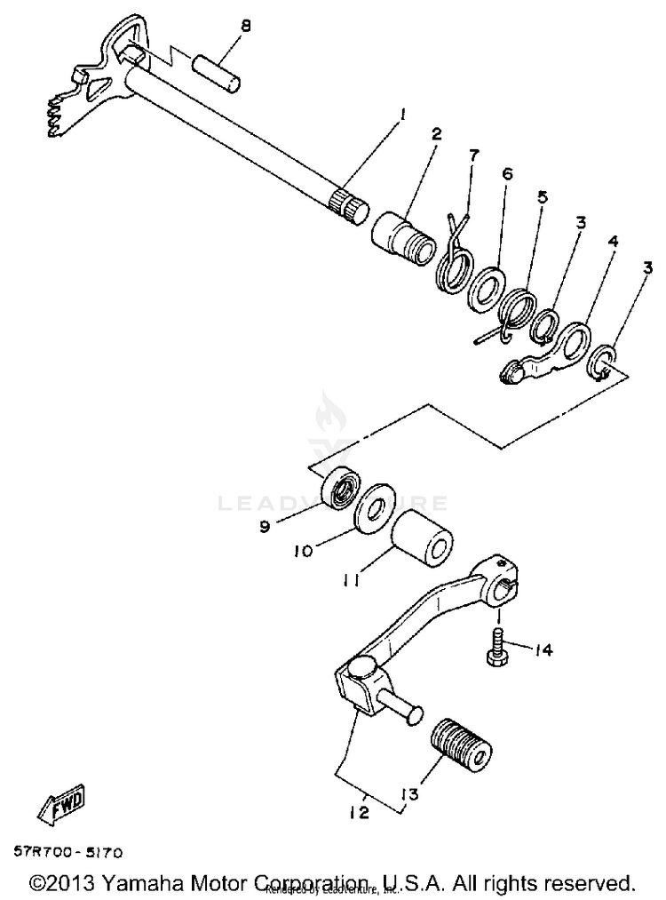 Shift Shaft Schematic
