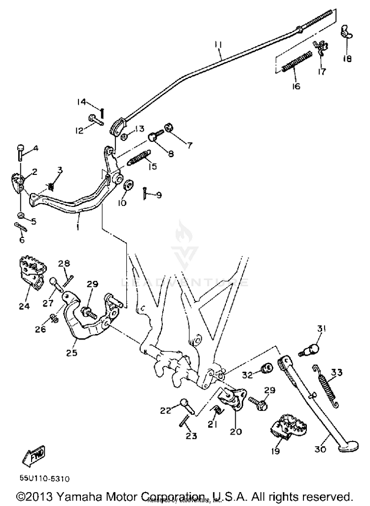 Stand-Footrest Schematic