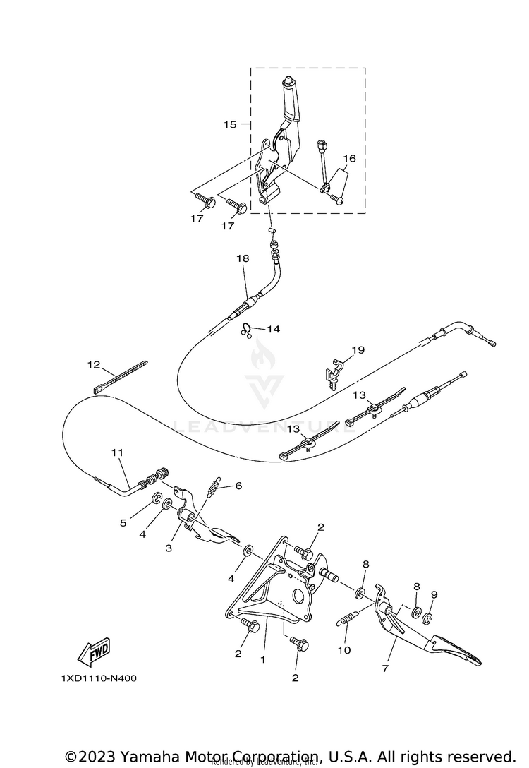 Pedal Wire VIKING EPS RANCH - YXM70VPRLC - 2020 Schematic