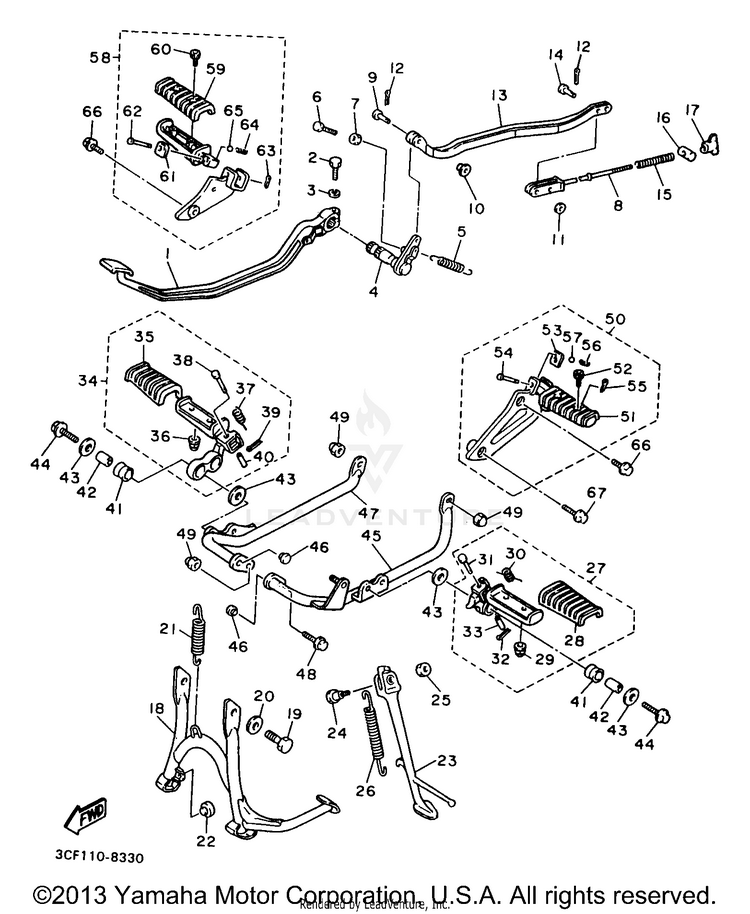 Stand Footrest Schematic