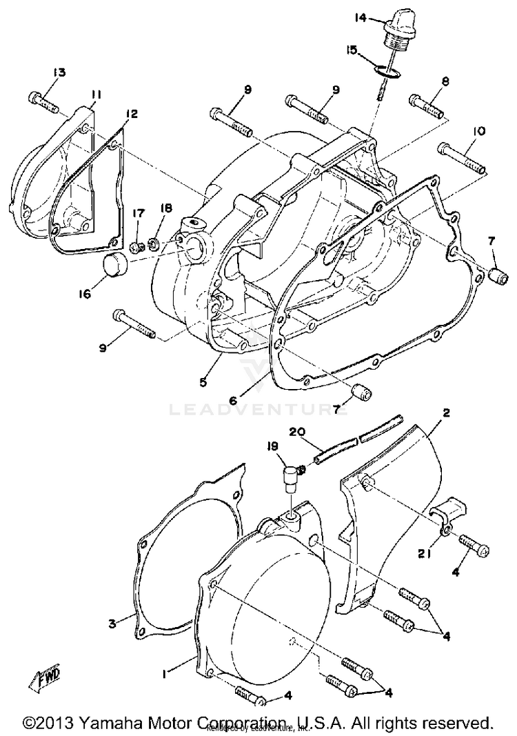 Crankcase Cover Schematic