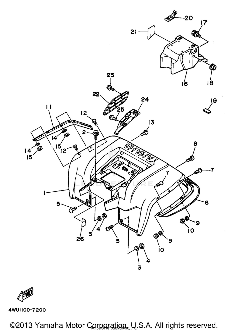 Rear Fender Schematic