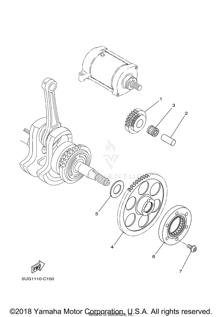 Starter Clutch RHINO HARDWOODS CAMO - YXR660FAHS - 2004 Schematic