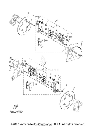 Rear Brake Caliper Schematic
