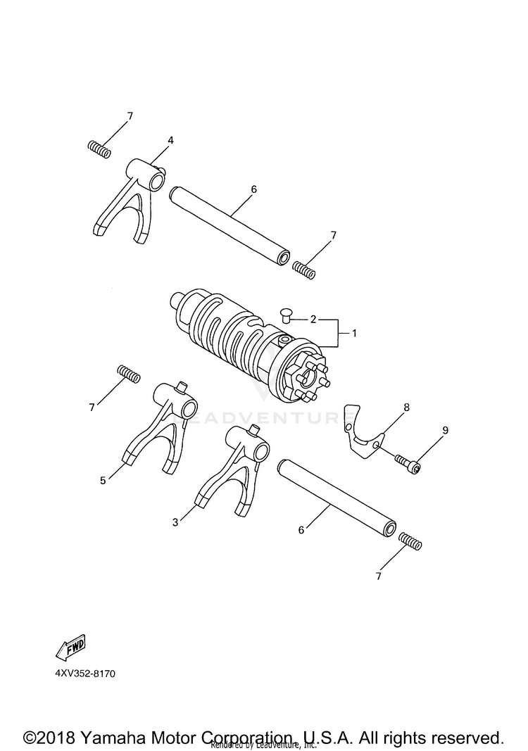 Shift Cam Fork Schematic
