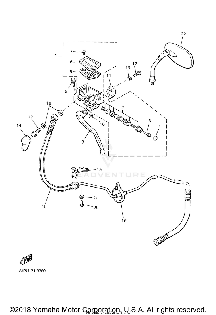 Front Master Cylinder 2 Schematic