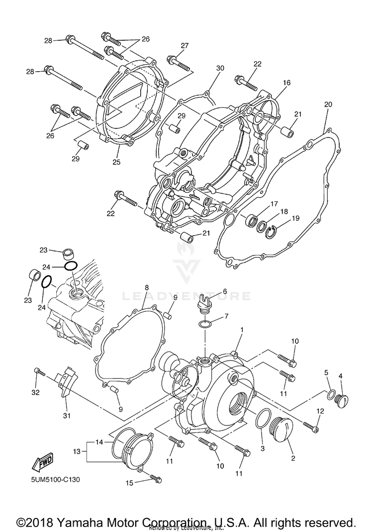 Crankcase Cover 1 Schematic