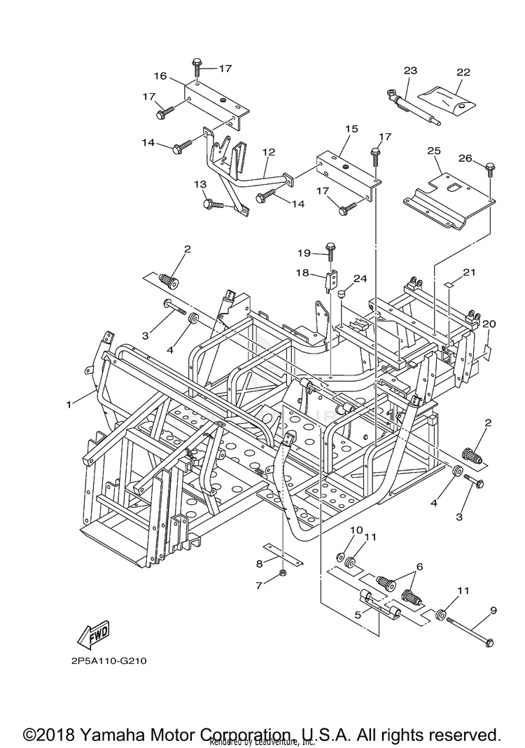 Frame RHINO 450 - YXR45FYGR - 2009 Schematic