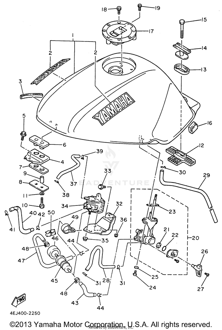 Fuel Tank Noncalifornia Model Schematic
