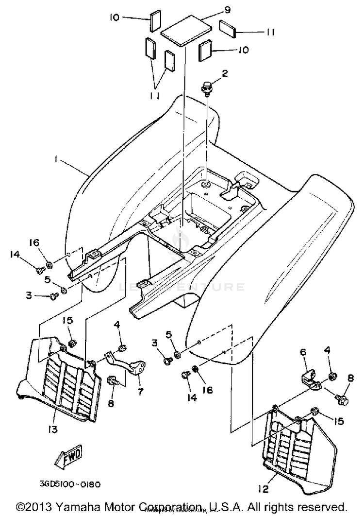 Rear Fender Schematic