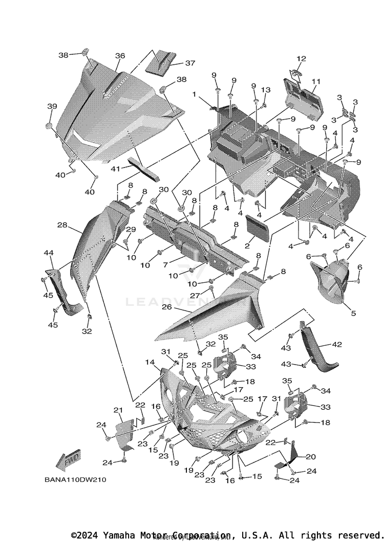 Front Fender Schematic