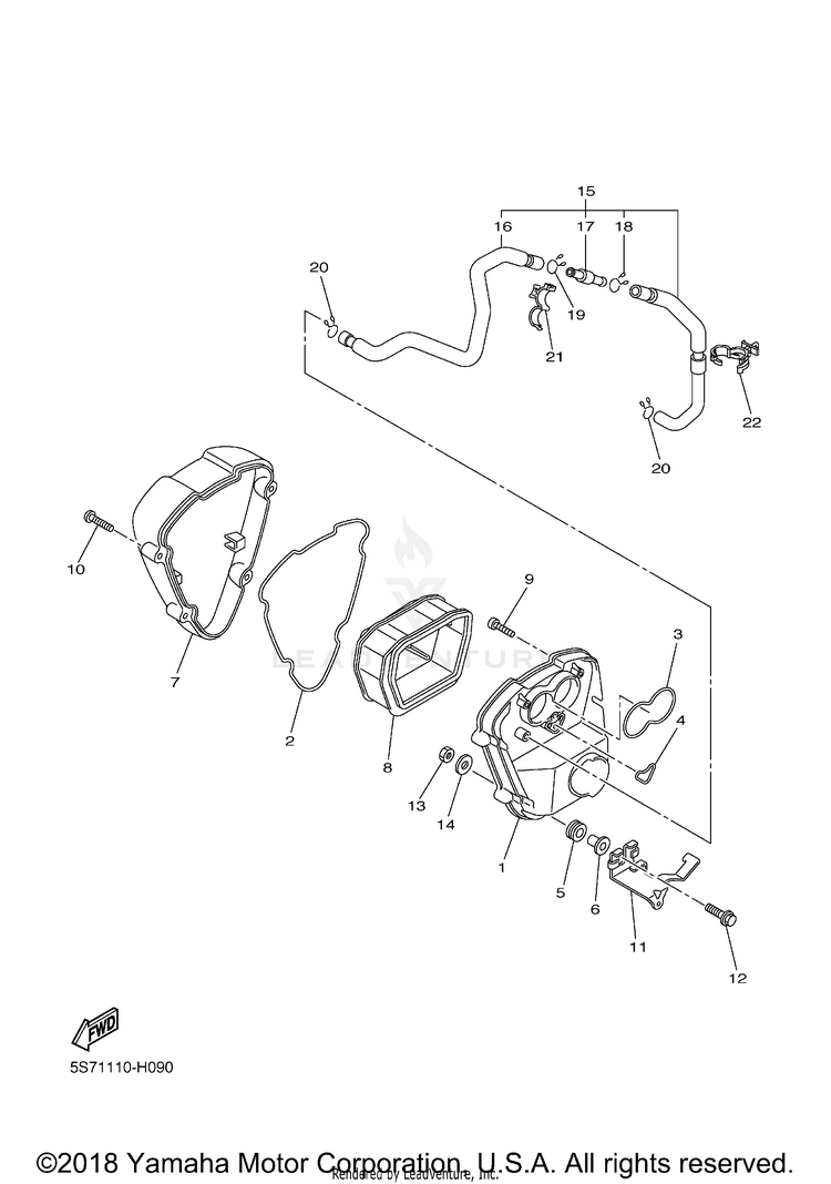 Intake 2 V STAR 950 TOURER - XVS95CTACB - 2011 Schematic