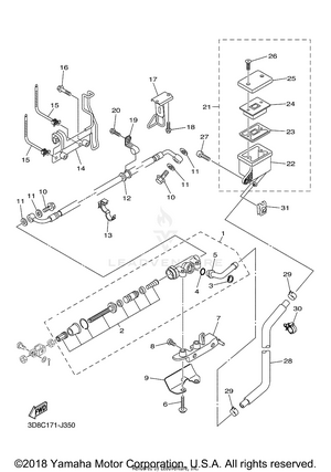 Rear Master Cylinder Schematic