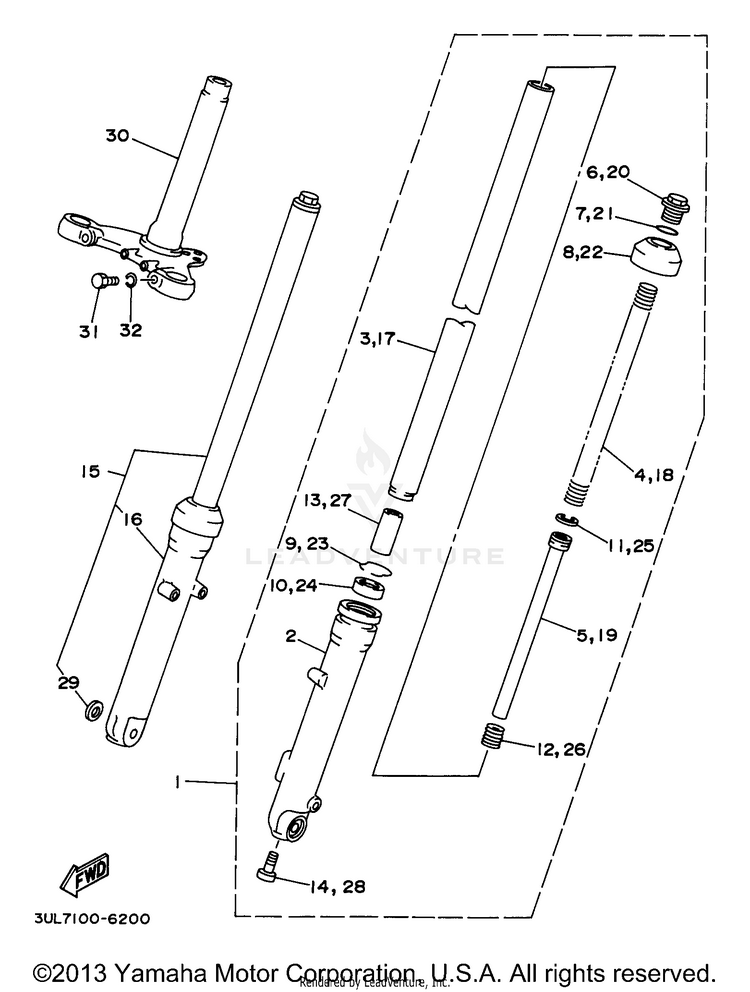Front Fork Schematic