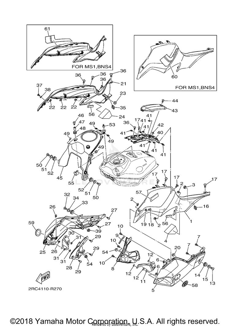 Fuel Tank 2 FZ07 - FZ07GCGY - 2016 Schematic