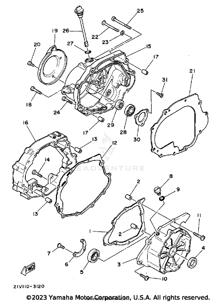 Crankcase Cover Schematic