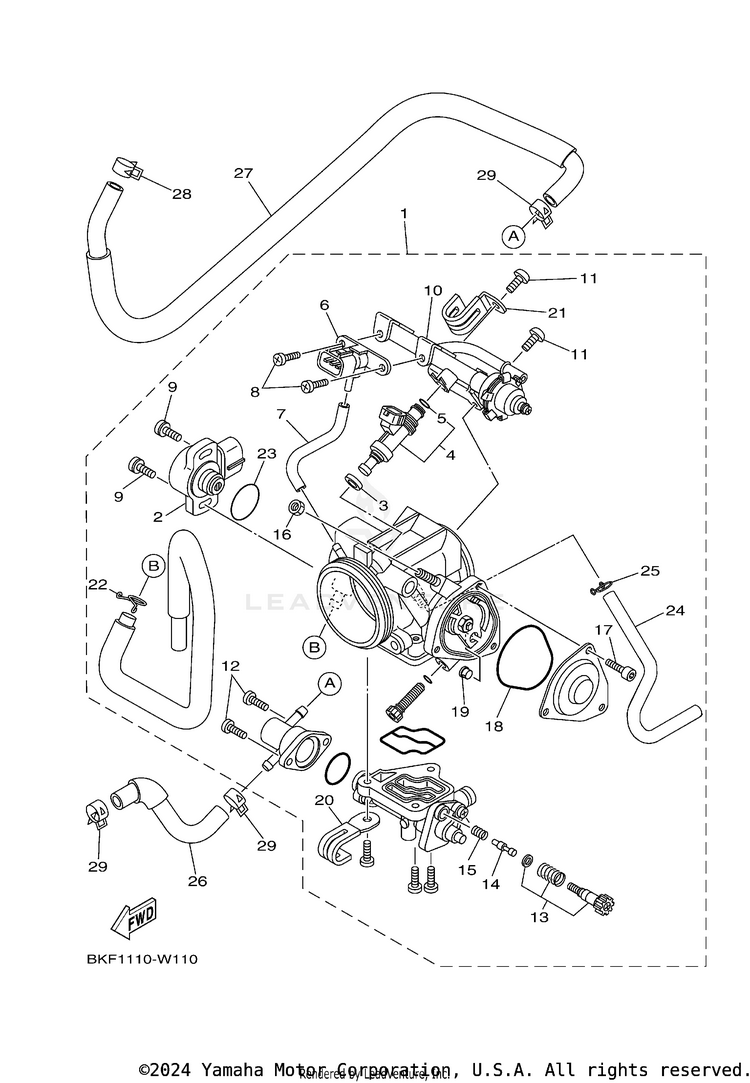 Throttle Body Assy 1 Schematic
