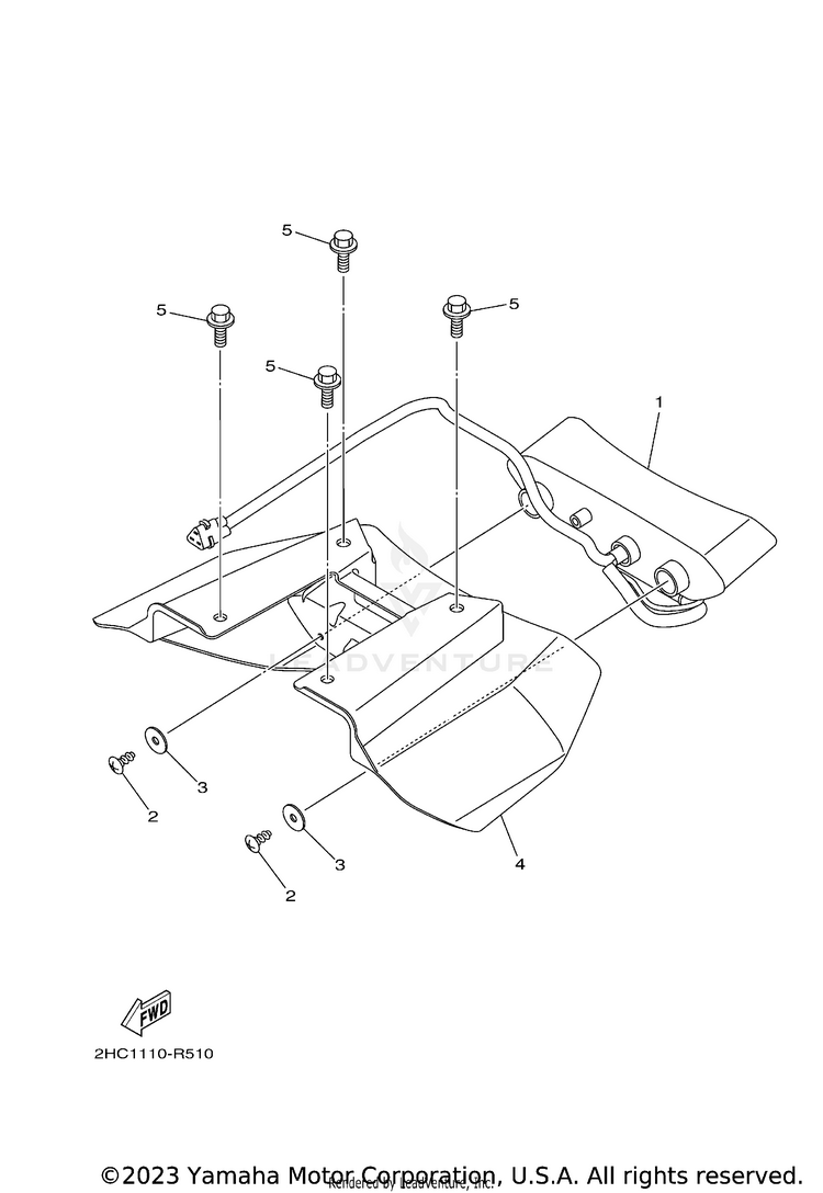 Taillight YXZ1000R EPS SS SE - YXZ10YESJL - 2018 Schematic