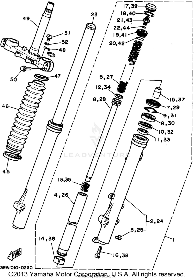 Front Fork Schematic