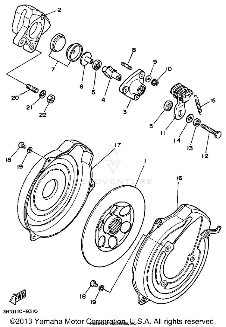 Rear Brake Caliper Schematic