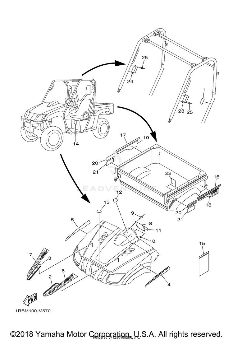 Emblem Label 1 700 SPORT EDITION 1R - YXR7FSPD - 2013 Schematic