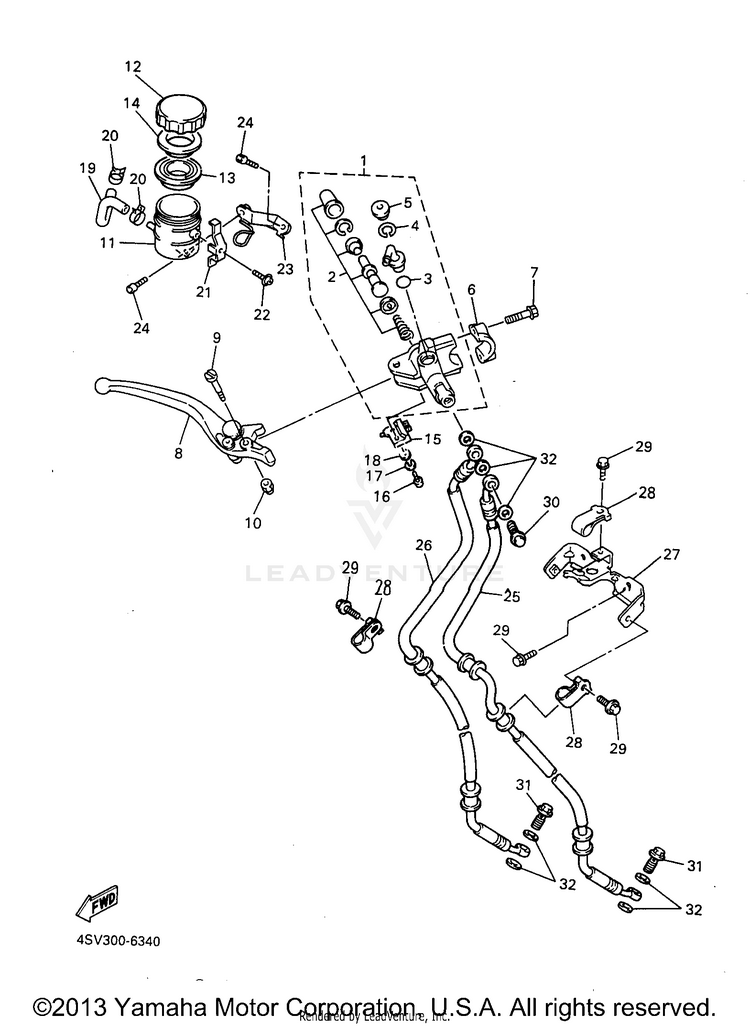 Front Master Cylinder Schematic