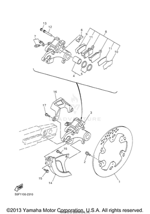 Rear Brake Caliper Schematic