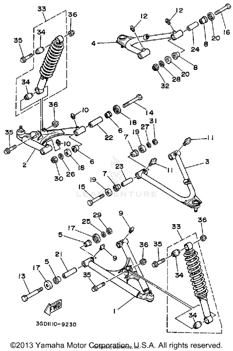 Front Suspension-Wheel Schematic