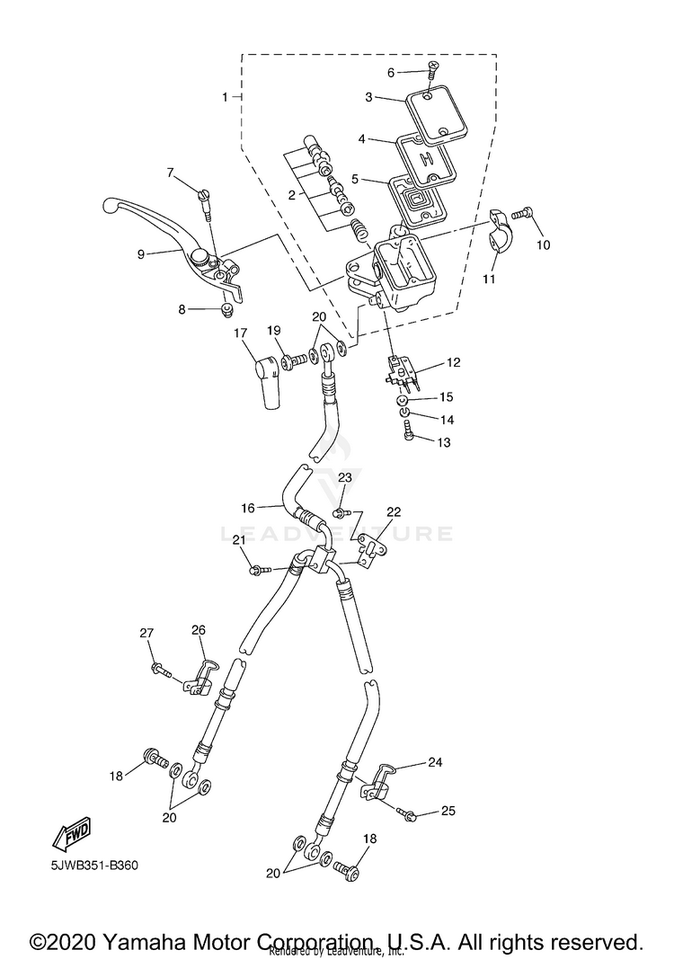 Front Master Cylinder Schematic