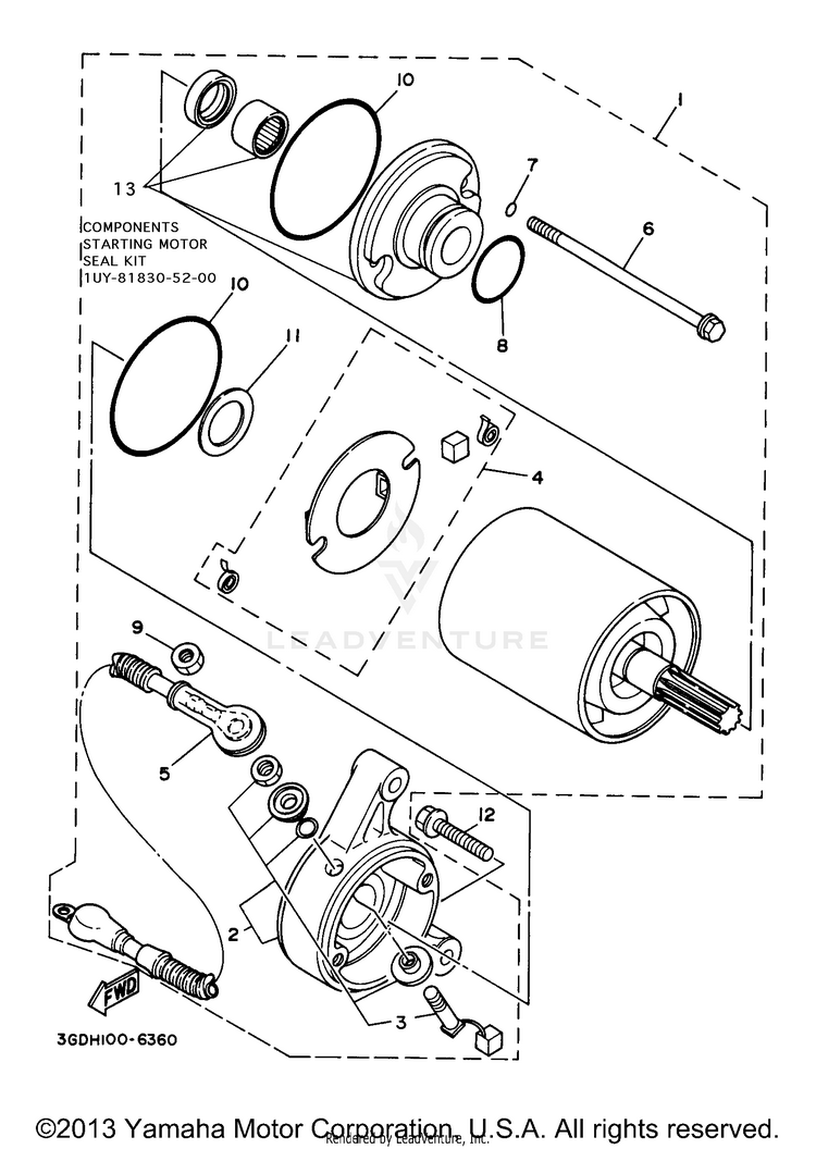 Starting Motor Schematic