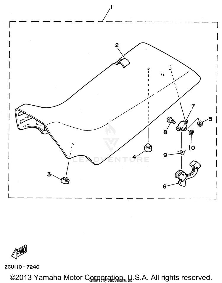 Seat BANSHEE - YFZ350H - 1996 Schematic