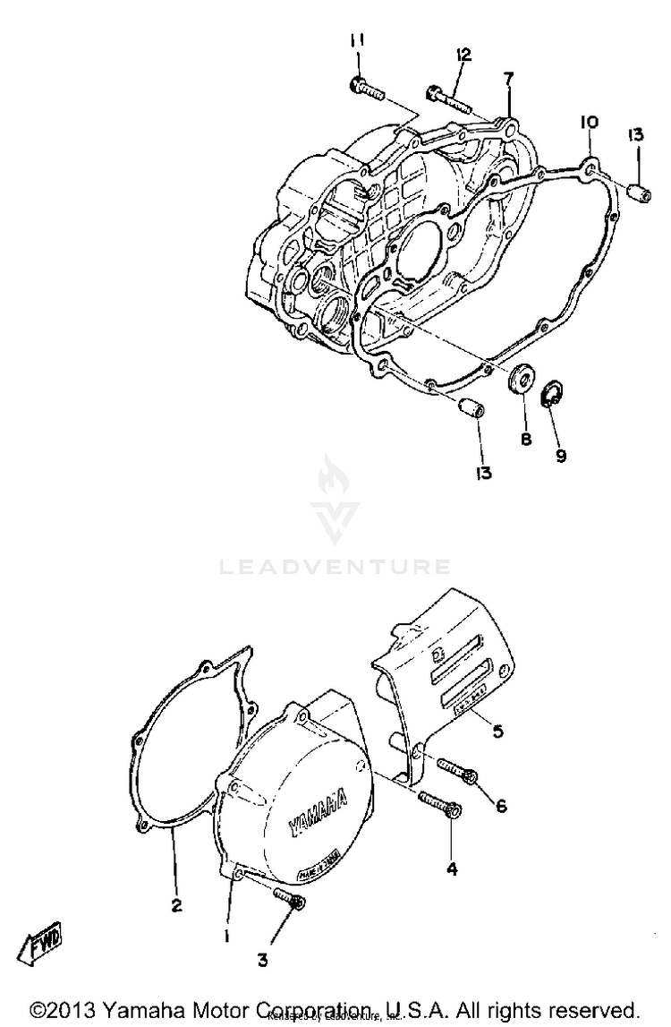 Crankcase Cover Schematic