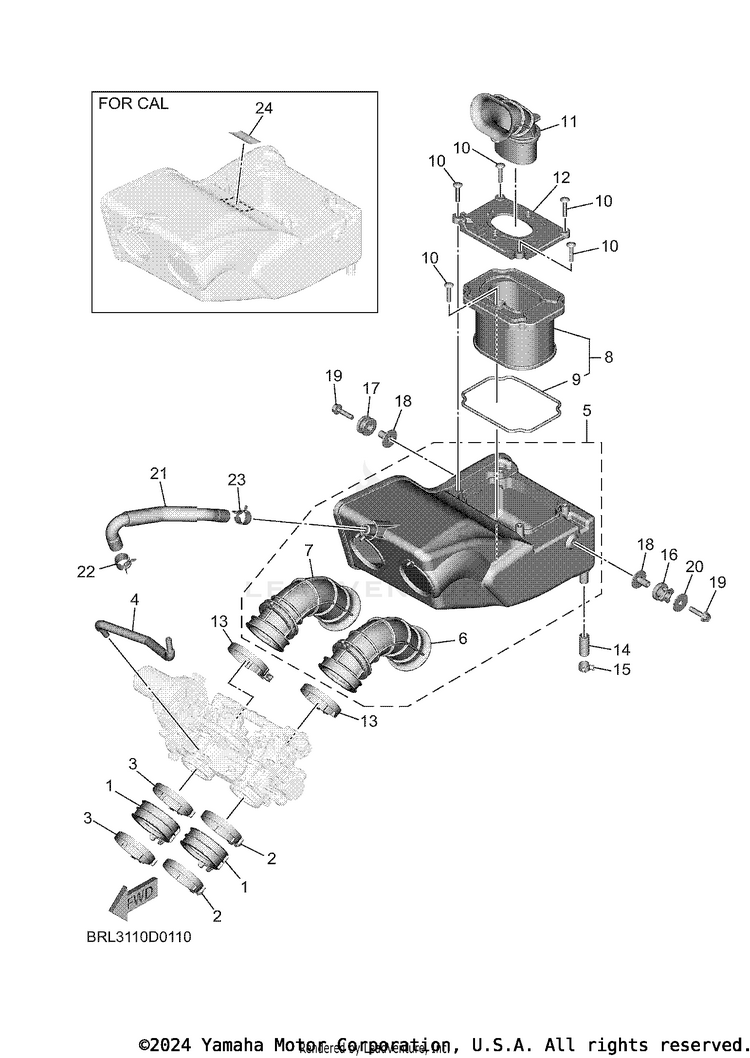 Intake TENERE 700 - XTZ7TCL - 2026 Schematic