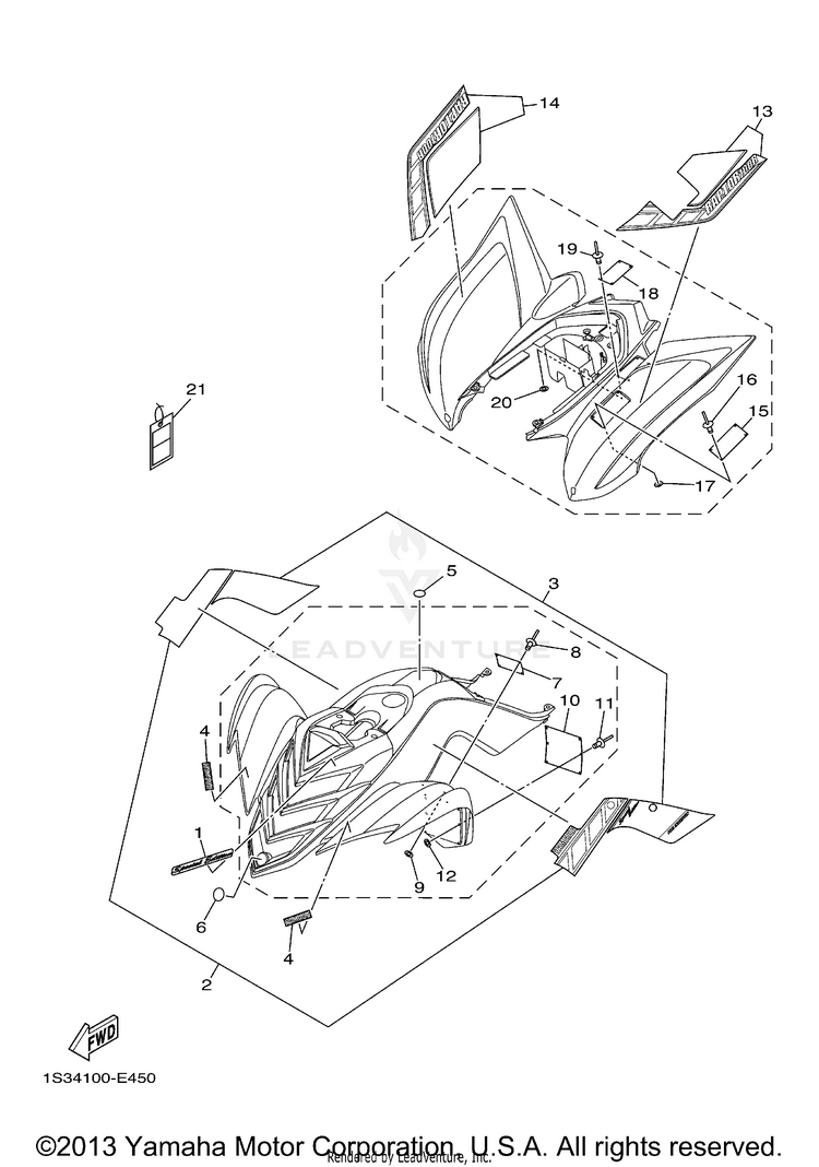 Emblem Label 1 RAPTOR 700 50TH ANNIVERSARY - YFM700RSPV - 2006 Schematic